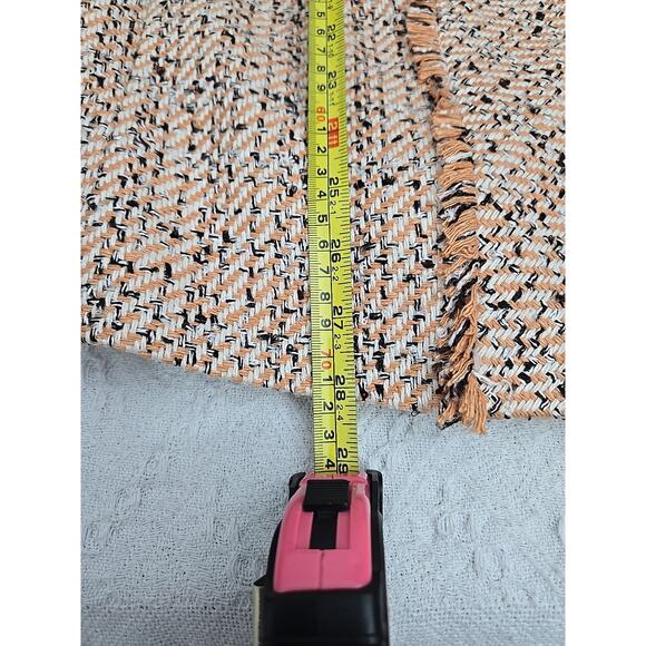 Blazer Silk & Rayon Peach Tweed Fringe Trim VTG 90's Mean Girls, Clueless READ - Picture 9 of 9